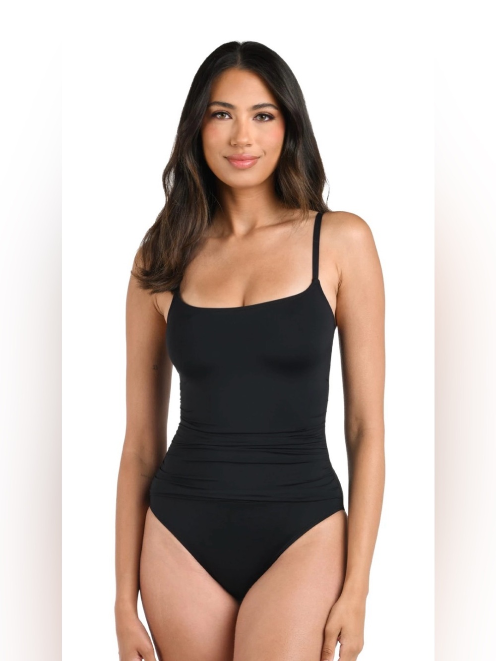 La Blanca Black UPF 50+ Swim Tank with Adjustable Straps